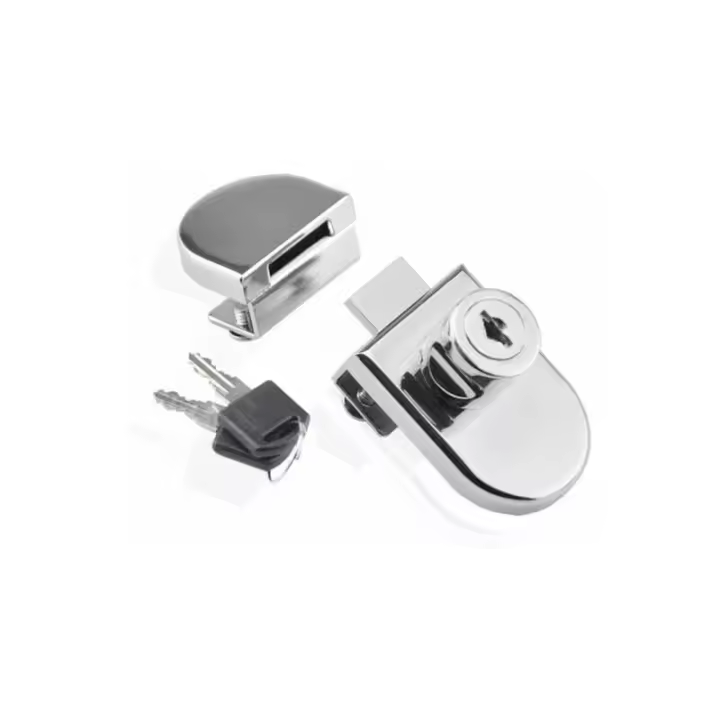 Cerradura de Puerta de escape de Gabinete de Vidrio de un solo pivote, cerradura de Gabinete de Vidrio Para Puerta de Vidrio de 5-8mm with 2 - 1