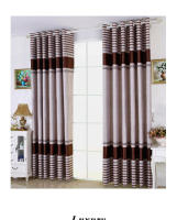 Cortina De Tela Jacquard Rayada Para Sala De Estar Lujo Dorado De Alta Calidad Cortinas De Ventana Para Dormitorio Decoración Del Hogar Compuesta Y Moderna - details 0