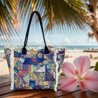 MEJORADA Tote Bag Grande - Bolso de Playa con Flecos, Estilo Bohemio y Colorido, Tamaño 55x35x20cm, Ideal para Playa, Compras y Uso Diario - details 2