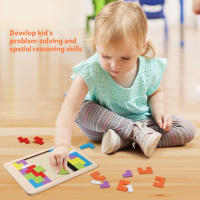 Juego De Rompecabezas De Madera Para Bebés Educativo Temprano Juguete De Lógica Y Pensamiento En Colores Macarón Para Niños Y Niñas - details 1