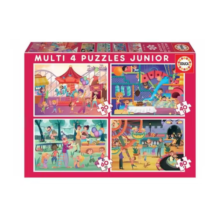 MULTI 4 JR. PARQUE + FIESTA DE EDUCA PUZZLES PROGRESIVOS DE EDUCA - 1