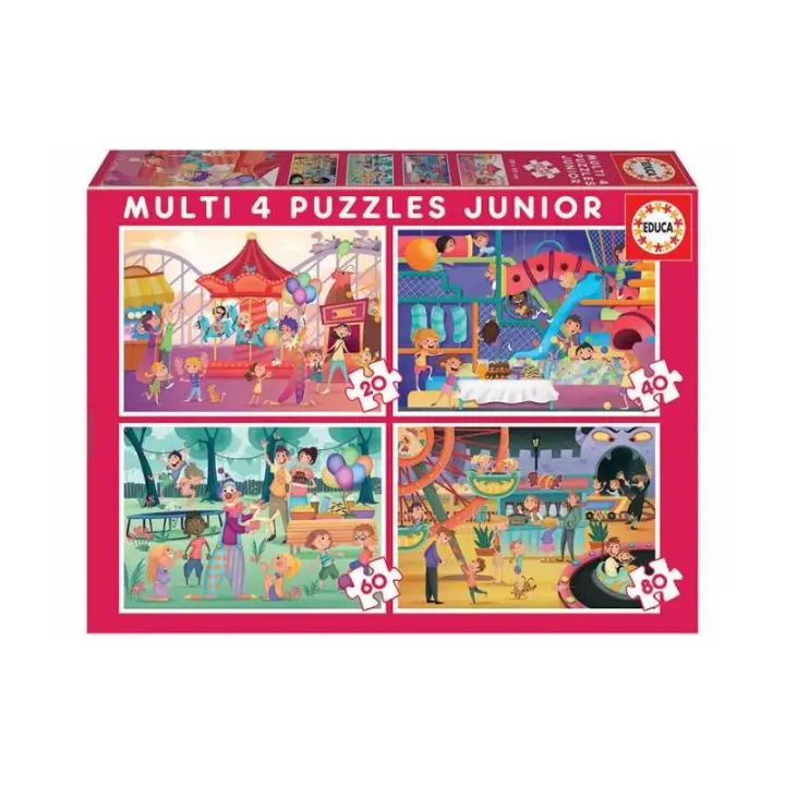 MULTI 4 JR. PARQUE + FIESTA DE EDUCA PUZZLES PROGRESIVOS DE EDUCA - 1