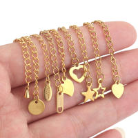 10 Pcs Cadena De Acero Inoxidable Con Hebilla De Cangrejo Y Pendiente De Estrella Hueca Para DIY Pulsera Y Collar Único Y Bonito - details 1