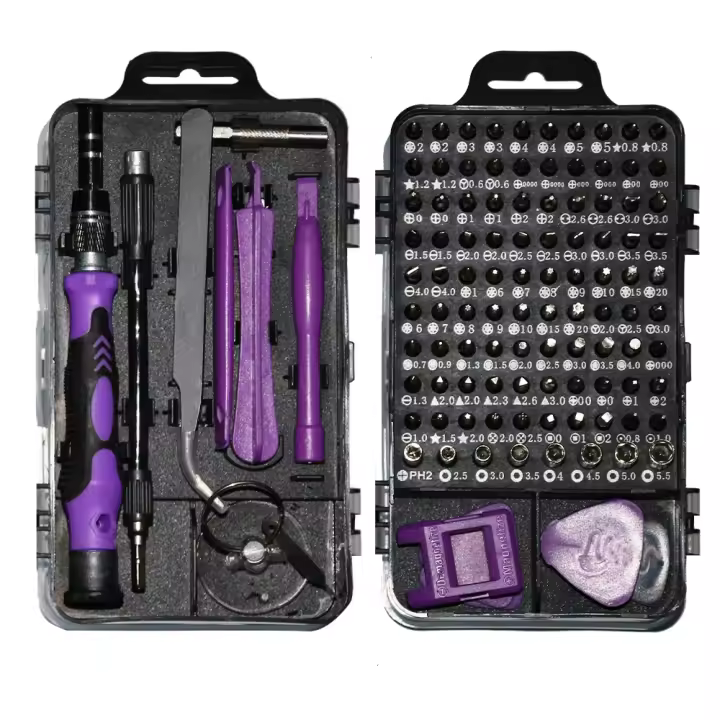 Juego De Destornilladores Precisos 116 En 1 Con 98 Brocas Magnéticas Herramienta De Reparación Profesional Para PC Xbox PS4 Switch iPhone - 1