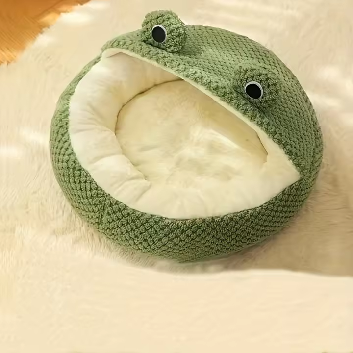 Warm Dog Bed Cushion, Comfortable And Soft Frog Style Cat Nest, Suitable For Small Cats SO - 1