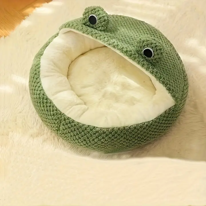 Warm Dog Bed Cushion, Comfortable And Soft Frog Style Cat Nest, Suitable For Small Cats SO - 1