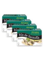 Almejas al natural 25-30 Ría de Santoña Pack de 4 Latas - Calidad suprema de las Rías Gallegas, con almejas frescas y tiernas, elaboradas artesanalmente para conservar su sabor auténtico y su frescura - details 0
