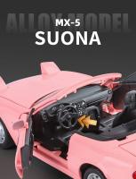 Coche De Carreras De Metal MAZDA MX-5 1:24 Con Sonido Y Luz Simulación De Coche Deportivo Aleación De Juguete Coleccionable Para Niños - details 5
