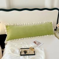 Funda De Almohada De Talla Grande De Poliéster 100% Con Volante De Encaje Para Doble Calidez De Algodón Flannel Para Pareja En Invierno 45x180cm - details 9