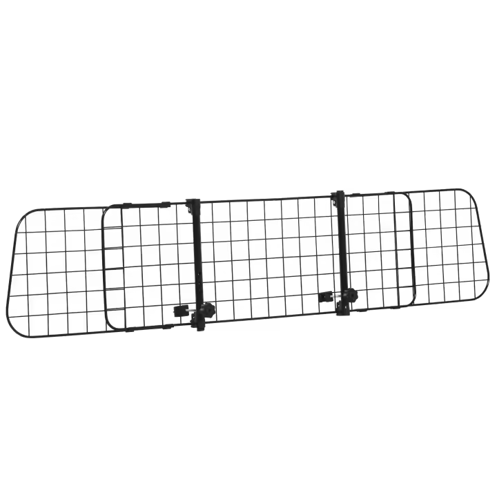 Pawhut Rejilla de Seguridad de Coche para Perros Extensible Barrera Protectora Metálica de Vehículo Universal para Maletero Equipaje Automóvil Negro - 1