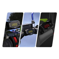 Medidor De Voltaje Digital Para Motocicleta 6V-30V 3 En 1 Reloj Y Termómetro Tester De Batería Medidor De Tiempo - details 21