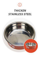 Tazón Antideslizante Para Perros De Acero Inoxidable Gran Capacidad Adecuado Para Pequeños Medianos Y Grandes Perros Alimentos Y Bebidas - details 3
