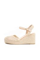 Lyla Wang alpargatas cuñas altas de espartos con plataforma mujer diseño trenzado - details 11