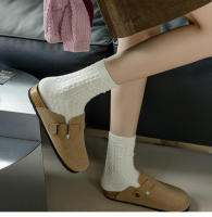 Calcetines Para Mujer Estilo Coreano Color Sólido Novedosos Retro Transpirables Para Escuela Calcetines Sueltos Para Niñas Cómodos - details 1