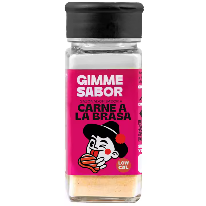 GIMME SABOR Sazonador vegetal sabor CARNE A LA BRASA, Sin glutamato ni alérgenos - 1