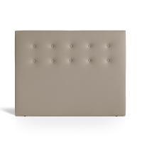 Meimon cabecero ALBA, ideal para dormitorios modernos y contemporáneos. Tapizado en ecopiel sintética de tacto suave,  estructura de madera resistente y su formato horizontal de gran altura, Disponible en tres colores: blanco, beige y visón - details 2