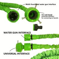 1pc Camión De Jardín Expansible 30 Pies Con Conector Alta Presión Flexible Con Pistola De Rociador De 7 Modos Universal - details 1