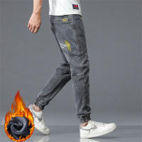 Nuevos Jeans Térmicos Para Hombre Negro Y Azul Con Forro De Poliéster Estilo Callejero Ajustados Y Gruesos Trousers Harem plus Size - details 8