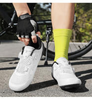 Zapatos De Ciclismo Para Hombre Y Mujer Blancos Transpirables SPD De Bloqueo Auto Racing Zapatillas De Bicicleta MTB Planas Talla 36-47 - details 8