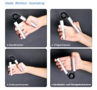 Entrenador De Agarre De Metal Para Gimnasio Y Fitness Resistencia De 50-300 Libras Equipo De Ejercitación Para Muñeca Y Mano Color Plata Y Negro - details 1