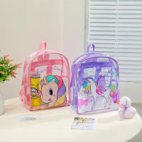 Mochila De PVC Transparente Con Diseño De Unicornio Para Niñas Mochila De Princesa Para Jardín De Infantes Y Escuela Para Niños - details 9