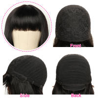 Pelucas De Encaje Completo Con Franja Recta Para Mujeres Peluca Bob Brasileña De 26 Pulgadas Hidratación Permanente Remy Originaria De China Continental - details 5