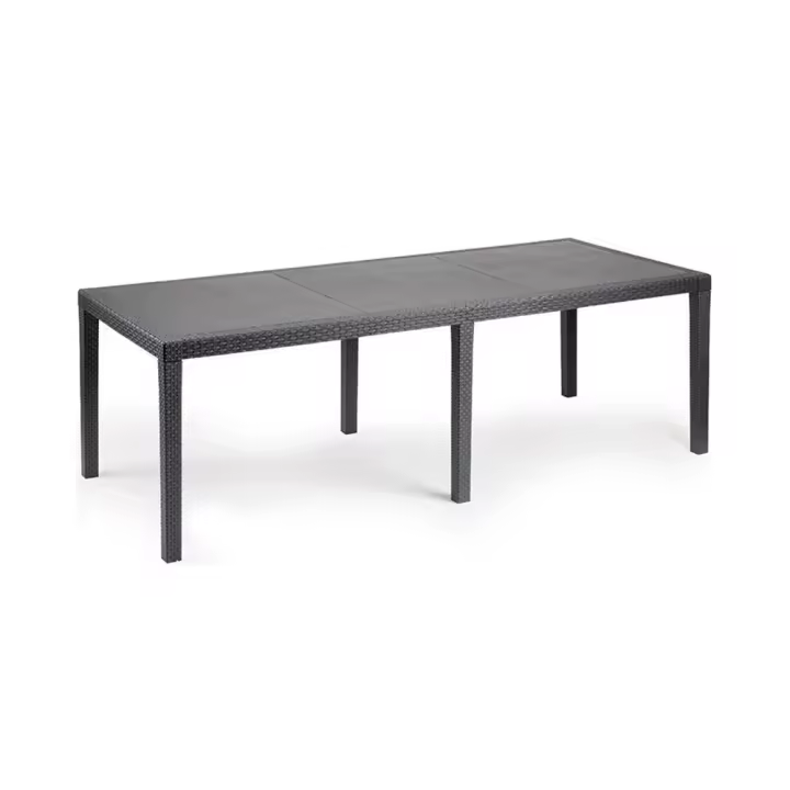 PROGARDEN Mesa Resina Queen 220x90 Cm Antracita - Resistente a la Intemperie - 1