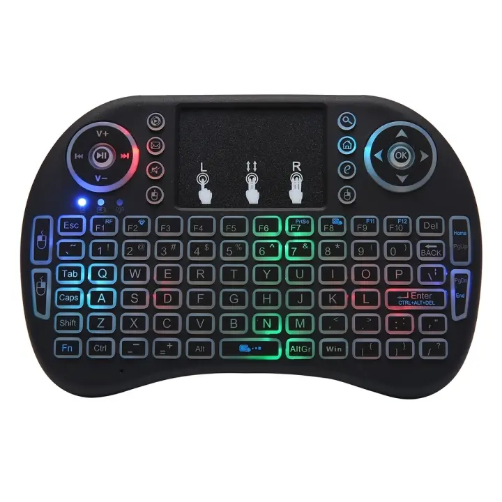Teclado Inalámbrico Mini I8 2.4G Con Palanca De Toque Y Ratón Aire En RGB Para Android TV Box PC Estilo Ergonómico Multifuncional - 1
