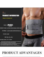 Cinturón Ajustable De Apoyo Para Cintura Para Hombres Y Mujeres Cinturón Respirable Soporte De Cintura Para Adultos Color Gris - details 8