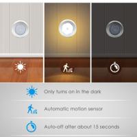 Lámpara Nocturna LED Con Sensor De Movimiento Redondo Inalámbrico Iluminación Para Armario Dormitorio Luz De Noche Para Cama - details 1