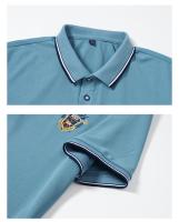 Camisa Polo Para Hombre Nuevo Verano Manga Corta Bordada Lujo Top Casual Cuello Redondo Transpirable Ligera De Mantener - details 7