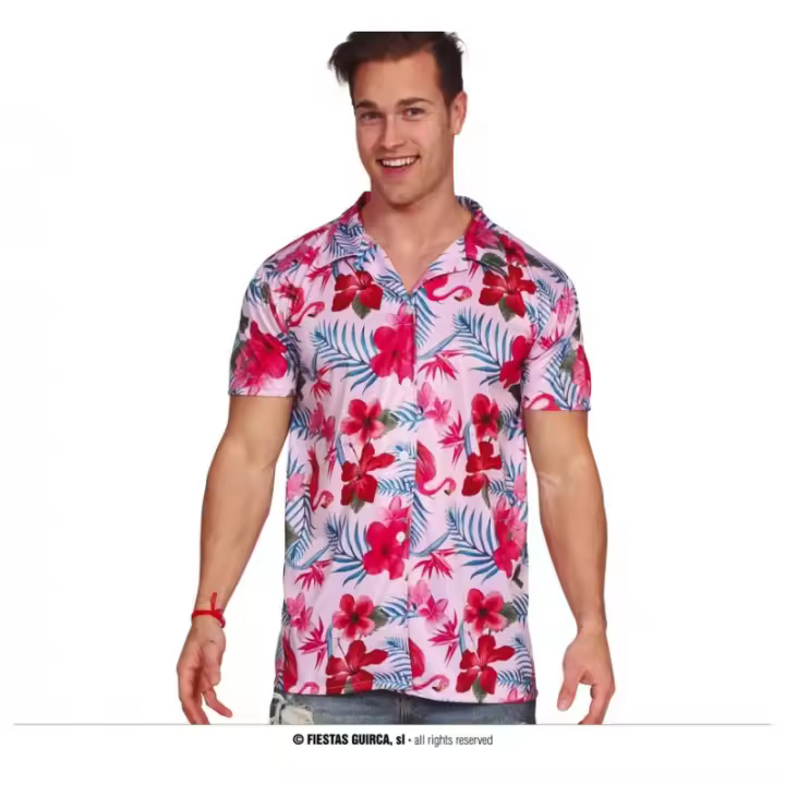 Camisa Hawaiana Flamencos Guirca - Estilo Tropical - 1