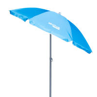 Aktive - Sombrilla playa antiviento 180 cm, 200 cm o 220 cm, Max Air, azul, forma octogonal, poliéster con protección UV50 y revestimiento plateado, 8 varillas fibra de vidrio, mástil inclinable Ø28/32 mm, incluye funda con asa, con ventilación superior - details 2