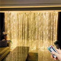 Luces LED De Navidad Para Cortina Control Remoto Y USB Decoración Para Habitación Y Ventana Luz De Fondo Para Fiesta Y Hogar - details 6