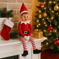 Elfo Navideño de Piernas Largas 30 cm MARUKATSU – Figura Festiva de Felpa y Vinilo con Brazos Flexibles, Ideal para Decorar o Regalar en Navidad - details 4