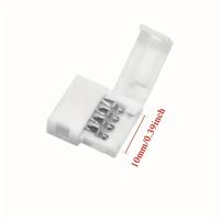 Conector De Esquina RGB LED 10mm 4pin En Forma De L Para Tiras De Luz LED 5050 3528 Angulo De 90 Grados IP20 Sin Soldar - details 2