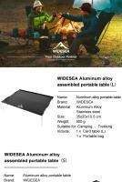 Mesa Plegable Widesea Para Camping Ultra Ligera Para Escalada Pesca Picnic Equipamiento Turístico Exterior Despensa - details 1