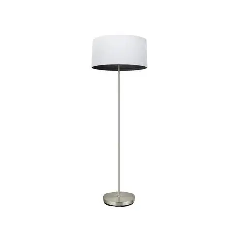 FABRILAMP Lámpara de Pie Tatiana 1xe27 Niquel/Blanco-Madera Negra 162x40x40 Cm - Elegante Diseño - 1