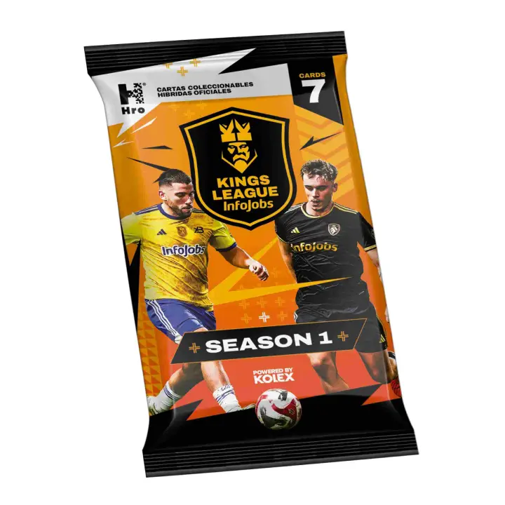 Pack de 6 Sobres de Trading Cards Kings League - Cartas Coleccionables Hibridas Oficiales - 1