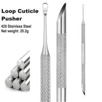 Herramienta De Manicura Doble Cabeza De Acero Inoxidable Para Eliminar Cutículas Y Preparar La Exfoliación Herramienta De Eliminar Piel Muerta Con Bevel Circular - details 2