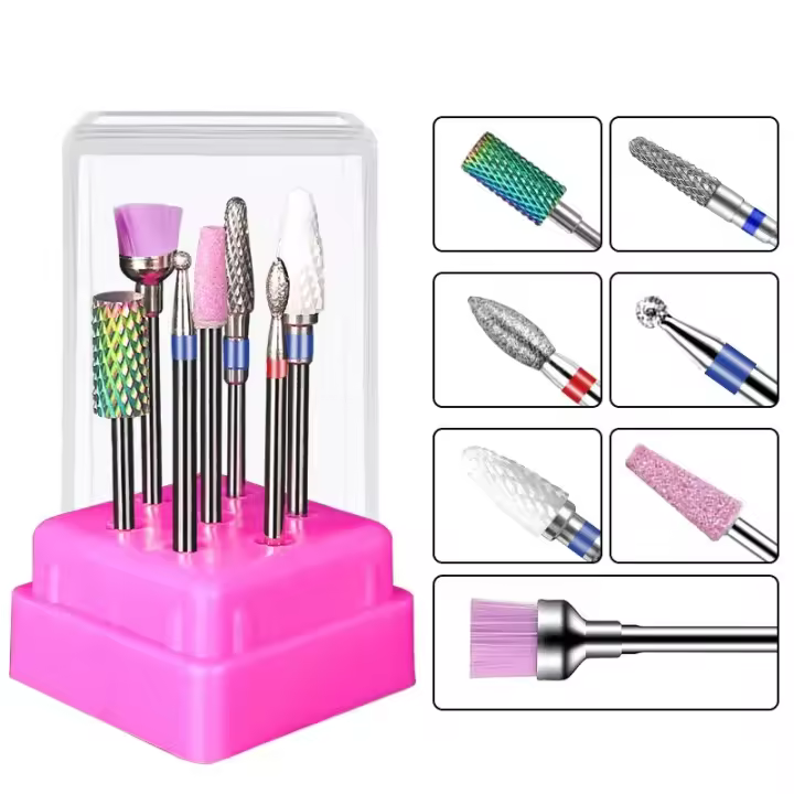 Set De 7 Piezas De Cortadores De Cerámica Para Manicura Eliminación De Esmalte De Gel Accesorios Para Máquina Eléctrica Herramienta De Corte De Uñas - 1