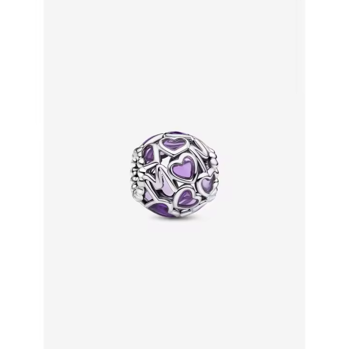 Pandora - Charm de Mamá with Corazones-Plata de Legislación - 1