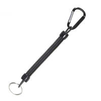 1PC Lanyard De Pesca Táctica Retráctil Con Resorte Elástico Portátil Para Camping Y Senderismo Cadena Antipérdida Para Teléfono Y Llaves Con Carabiner - details 12