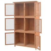 vidaXL Jaula de animales conejera 6 habitaciones madera - details 2