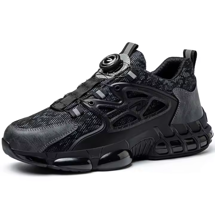Zapatos De Seguridad Para Hombre Con Indestructibles Giratory Fund Tamaño De Punta De Acero Antibinchazo Y Antideslizante - 1