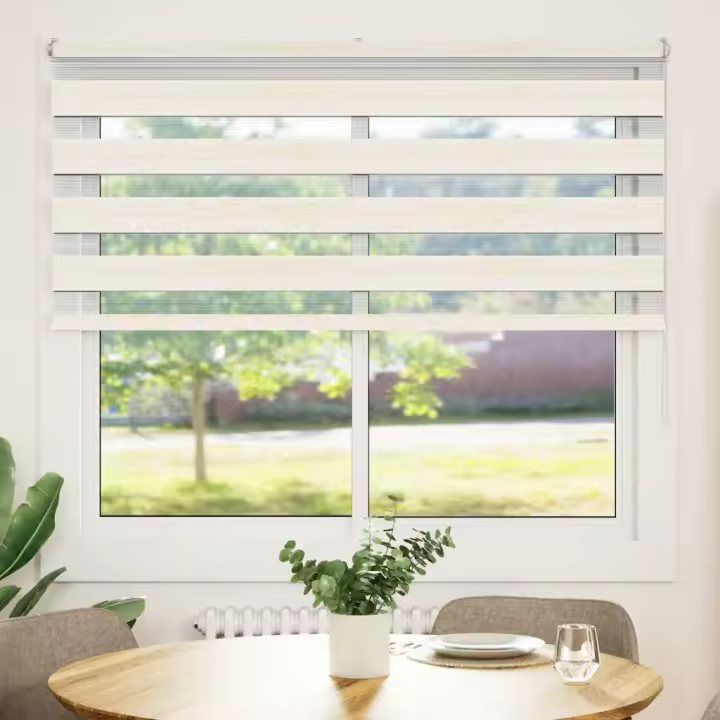 Estor cebra beige mármol tejido ancho 150,9 cm poliéster - 1