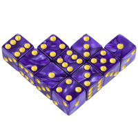 10PCs Dados De Juego De Mármol D6 16MM Cuadrados Corners Acrílico Divertimento Matemático Herramienta De Juego De Azar - details 10