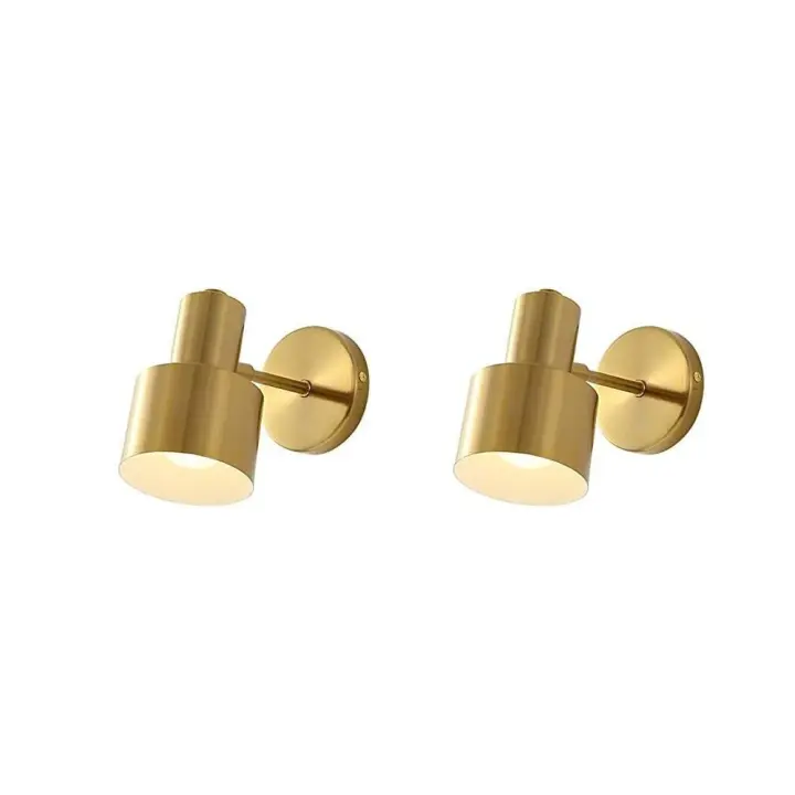 2PCS,Modern LED Apliques Mural, Verstellbar, Gold für Bad, Treppen, Schlafzimmer - 1
