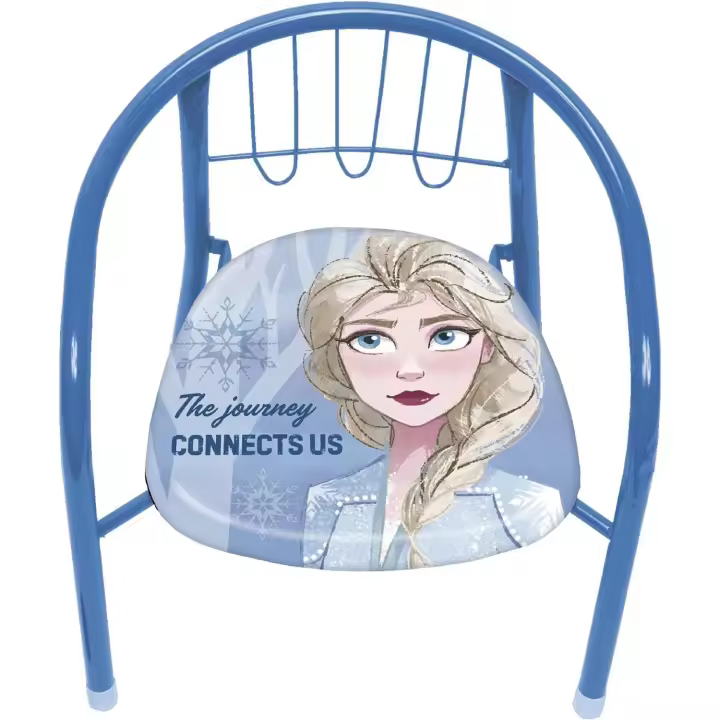 Arditex - Silla metálica infantil con dibujo FROZEN ELSA con asiento acolchado y con medidas de 35.50x33.50x30cm apto para interior y exterior - 1