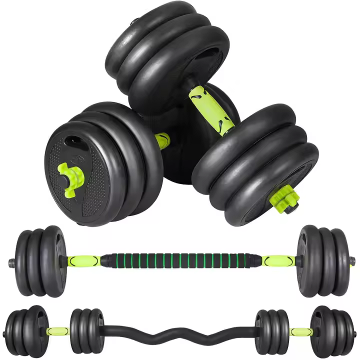 20-40KG Pesas y Mancuernas Ajustables, con Barra de enlace para curl Mancuernas, con Barra de Unión Recta Pesas y Mancuernas, con agarre antideslizante Pesas - 1